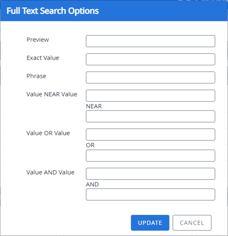 FileBound Full Text Search String Builder
